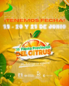 Malabrigo ya tiene fecha para la 35° Fiesta Provincial del Citrus